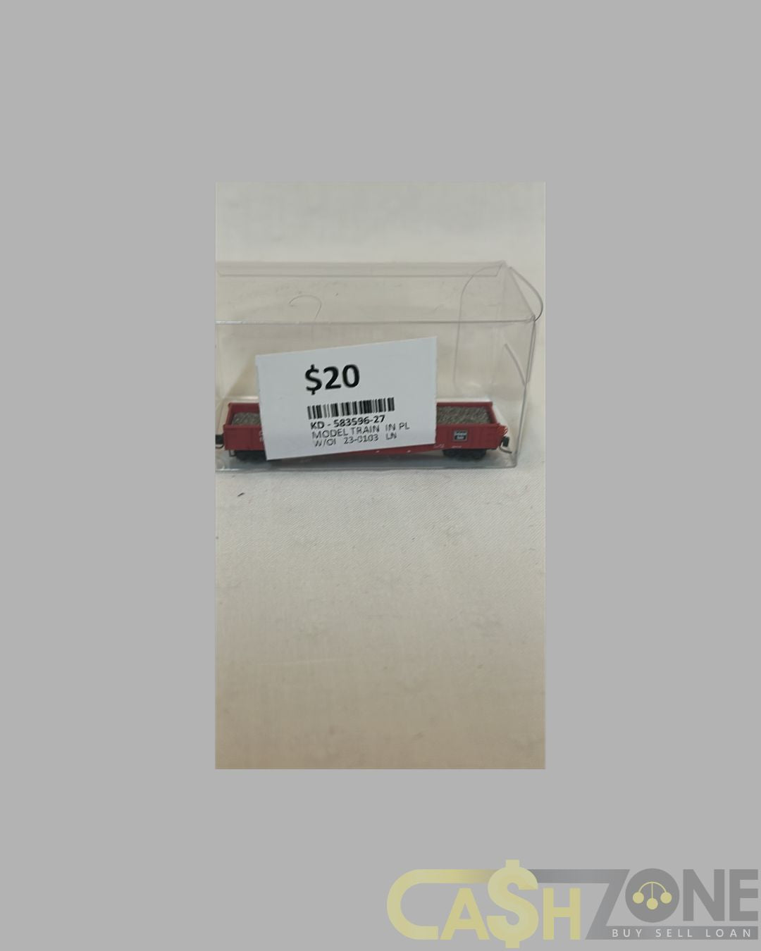 MODEL TRAIN IN PLASTIC DISPLAY BOX BURLINGTON