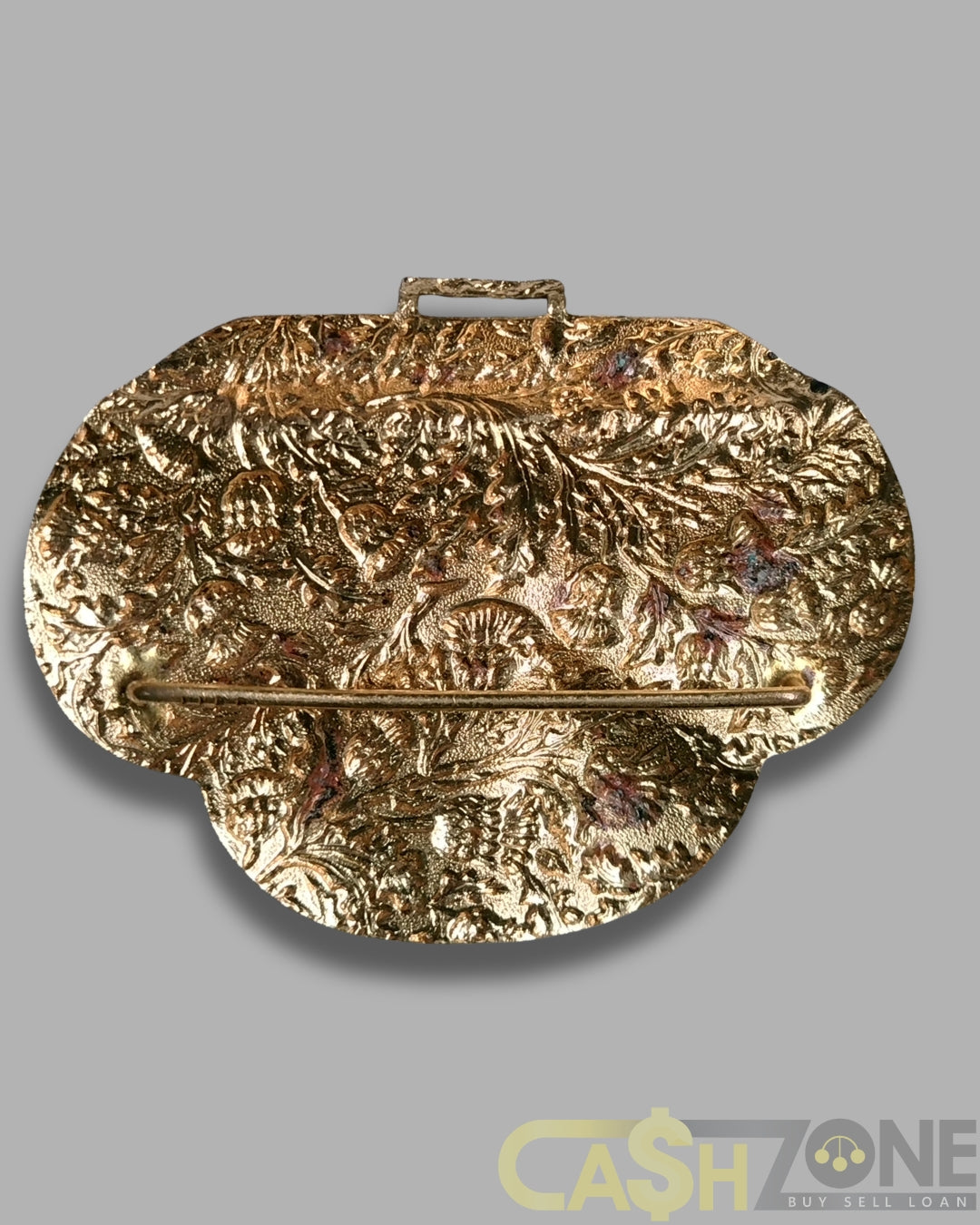 Vintage Gold Foil Brass Pin Brooch