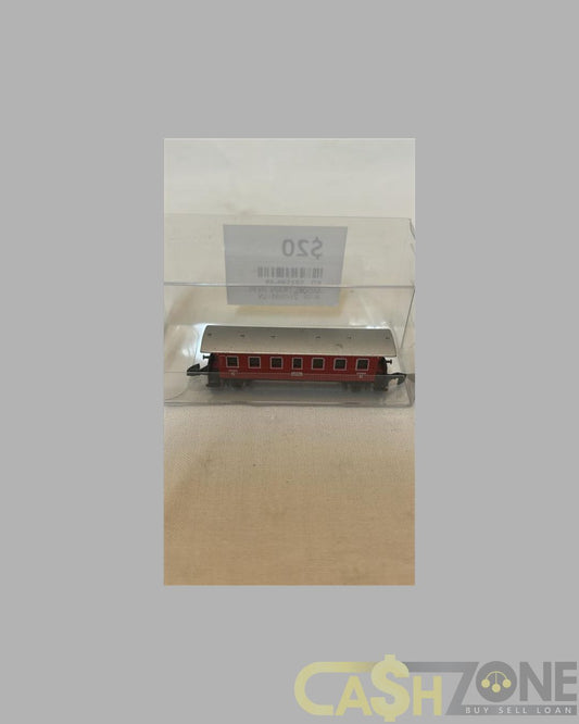 MODEL TRAIN IN PLASTIC DISPLAY BOX RED