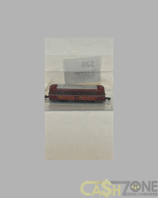 MODEL TRAIN IN PLASTIC DISPLAY BOX RED