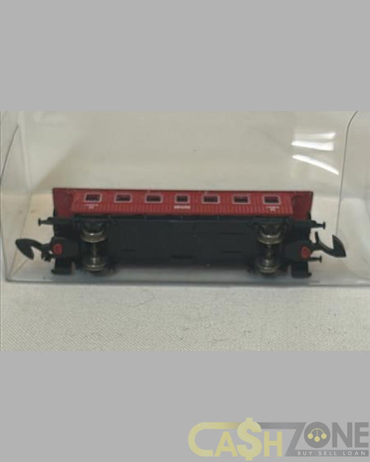 MODEL TRAIN IN PLASTIC DISPLAY BOX RED