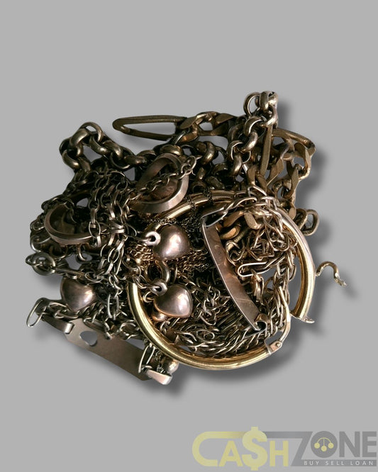 Misc. Silver, Copper Gold Plated Scrap 34Grams