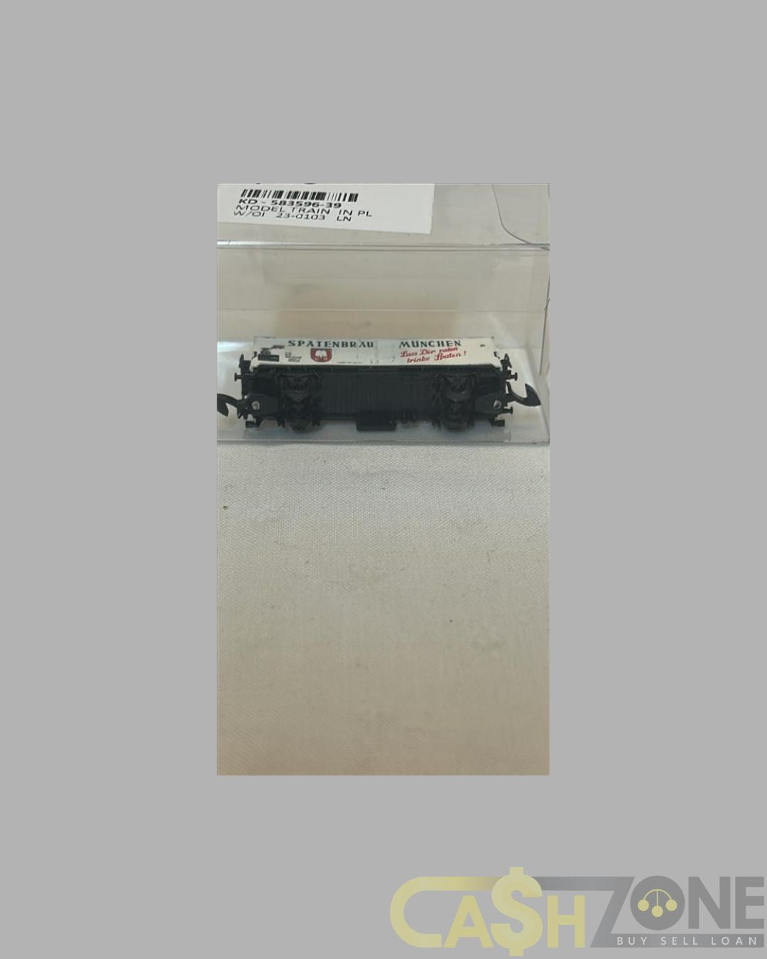 MODEL TRAIN IN PLASTIC DISPLAY BOX WHITE