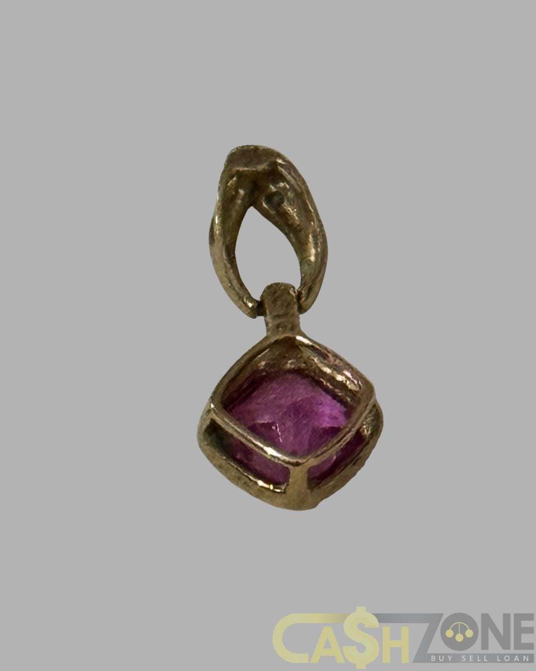 9ct Yellow Gold Pink Pendant