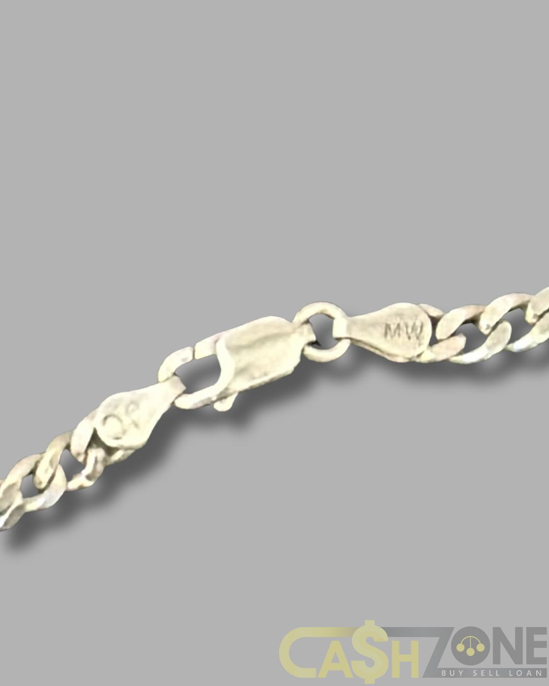 MENS SILVER CURB CHAIN