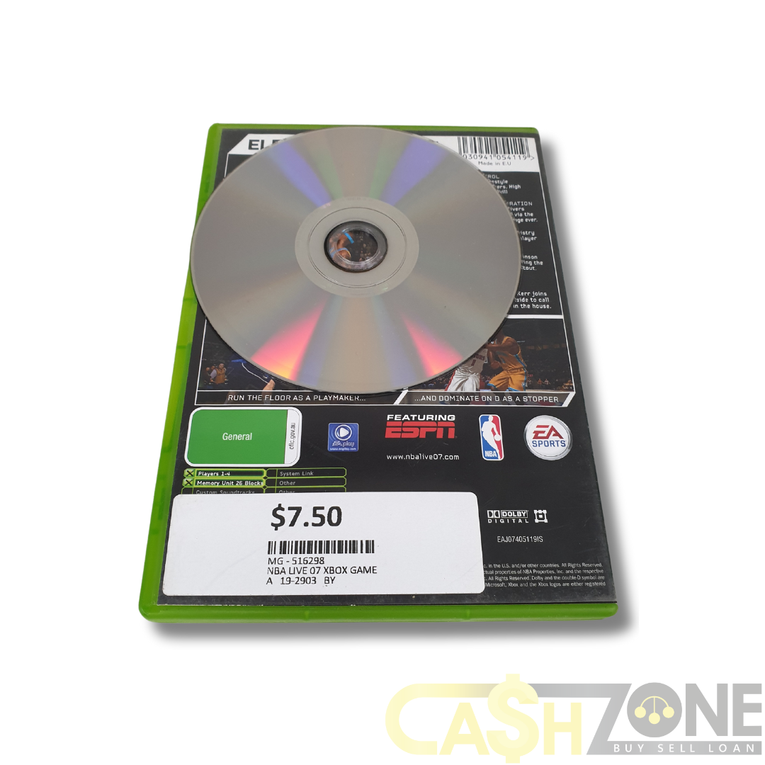 NBA Live 07 Xbox Game PAL