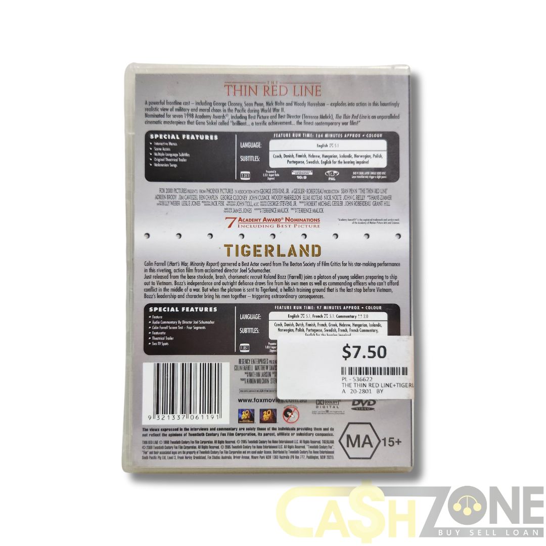 The Thin Red Line / Tigerland DVD Movie 2 Pack