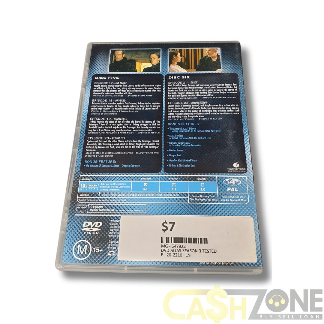 Alias Third Season Volume 3 DVD TV Series