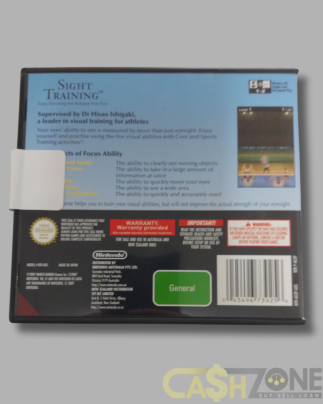 Sight Training Nintendo DS Game