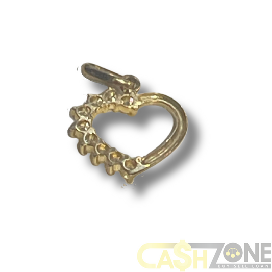 9CT Yellow Gold Heart Pendant