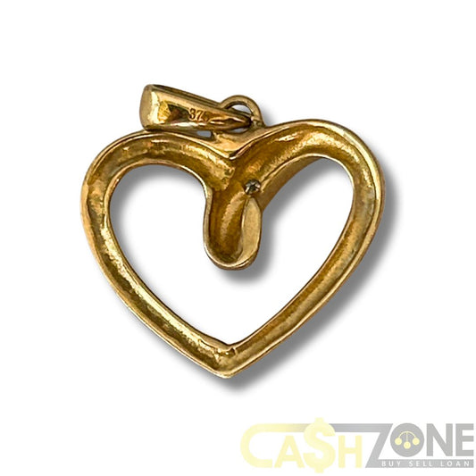 9ct Yellow Gold Heart Pendant