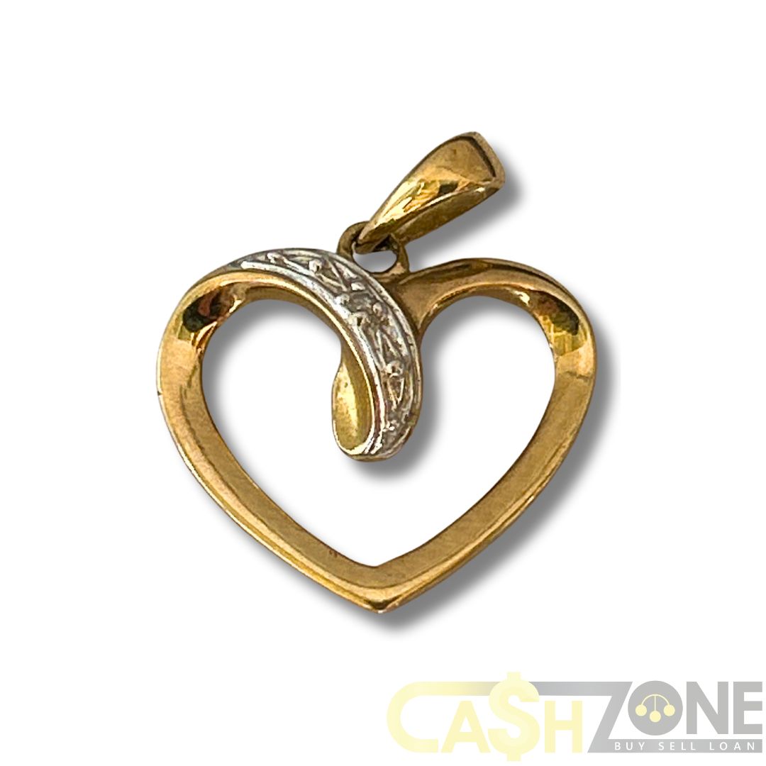 9ct Gold Diamond Heart Pendant