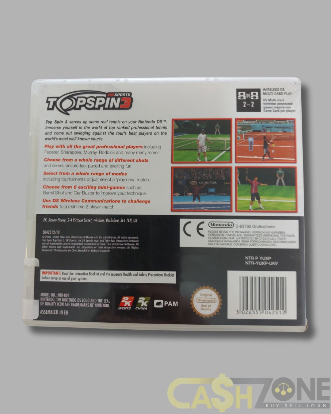 Topspin 3 Nintendo DS Game