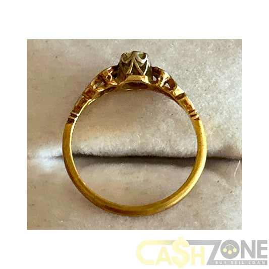 18CT Ladies Yellow Gold Vintage Ring
