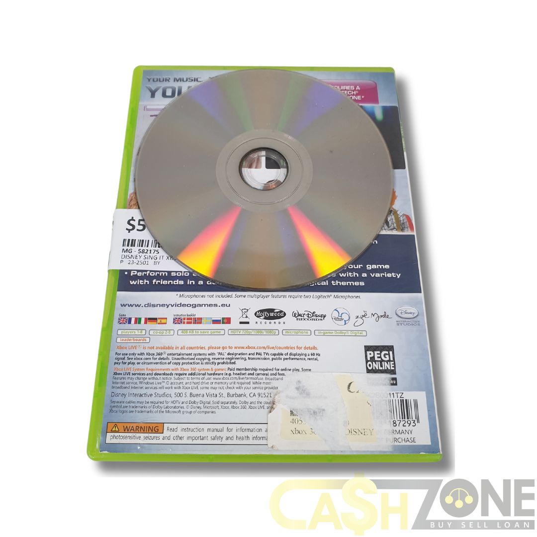 Disney Sing It Xbox 360 Game PAL