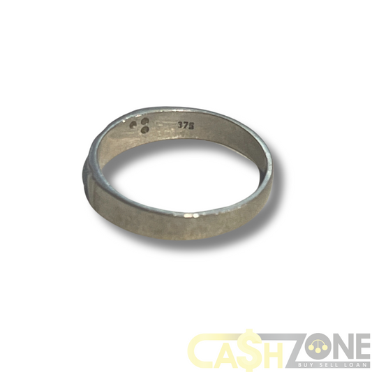 9CT White Gold Mens Ring