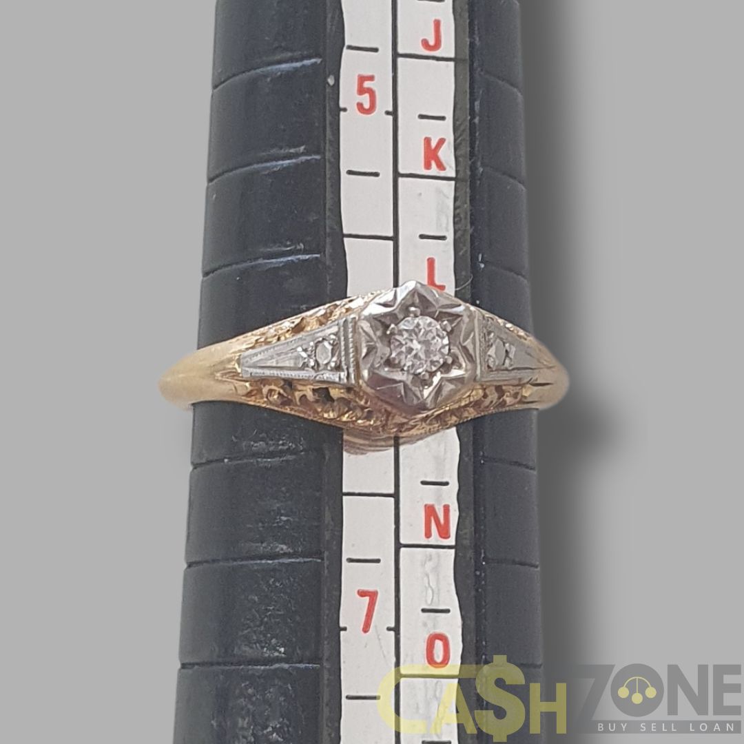 18CT Yellow Gold And Platinum Ring