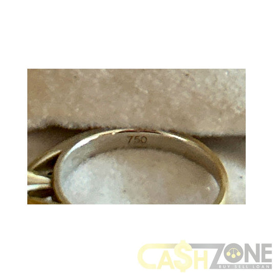 Ladies 18ct White Gold Traditional Clear Stone Ring
