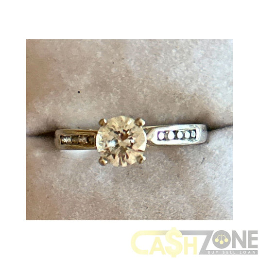 Ladies 9ct White Gold Clear Stone Bridal Set