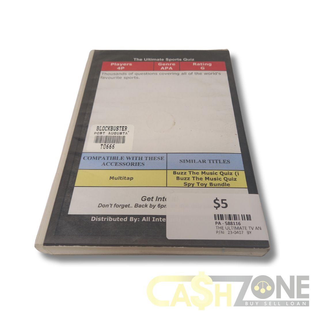 The Ultimate Sports Quiz PS2 Game
