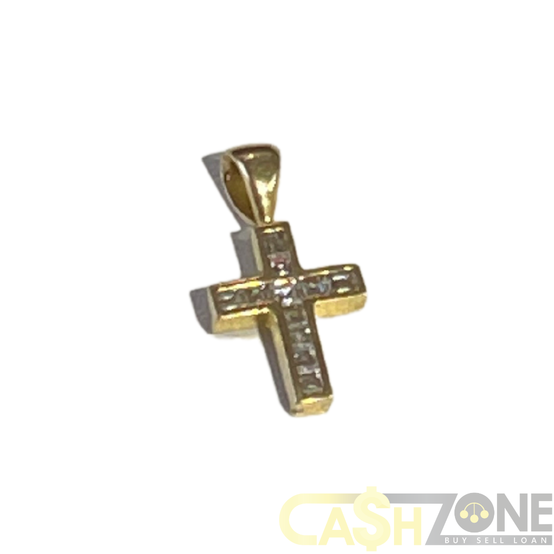 1 gram deals gold cross pendant