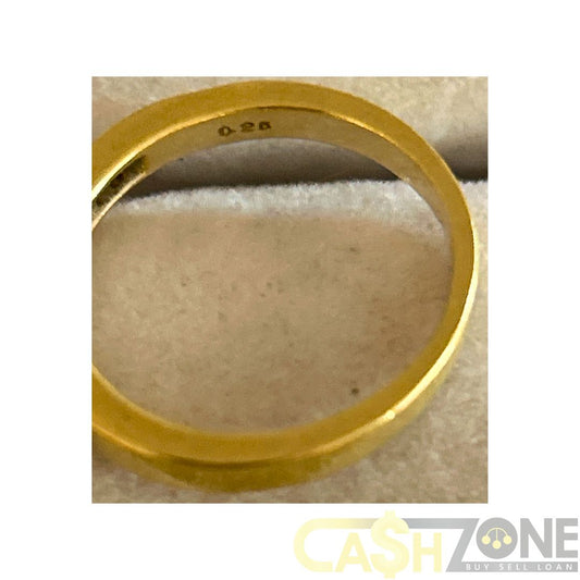 Ladies 18ct Yellow Gold Clear Stone Ring