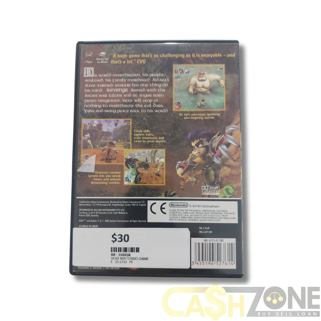 Vexx Nintendo GameCube Game