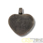 Silver Heart Locket Pendant W/ Purple Stone