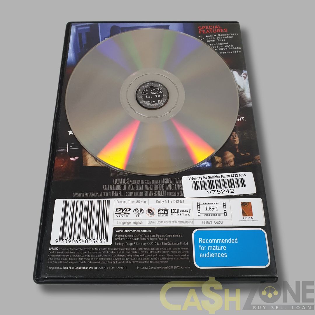 Paranormal Activity DVD Movie