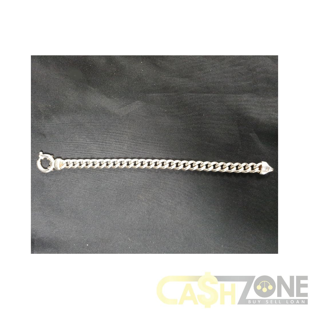 Ladies Silver 19.5cm Chain Bracelet