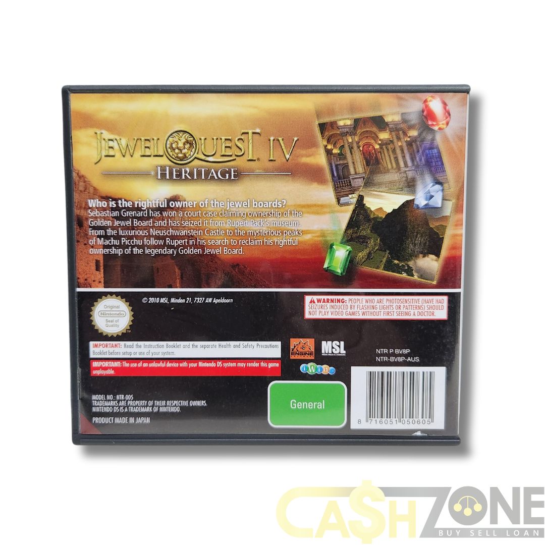 Jewel Quest IV Heritage DS Game