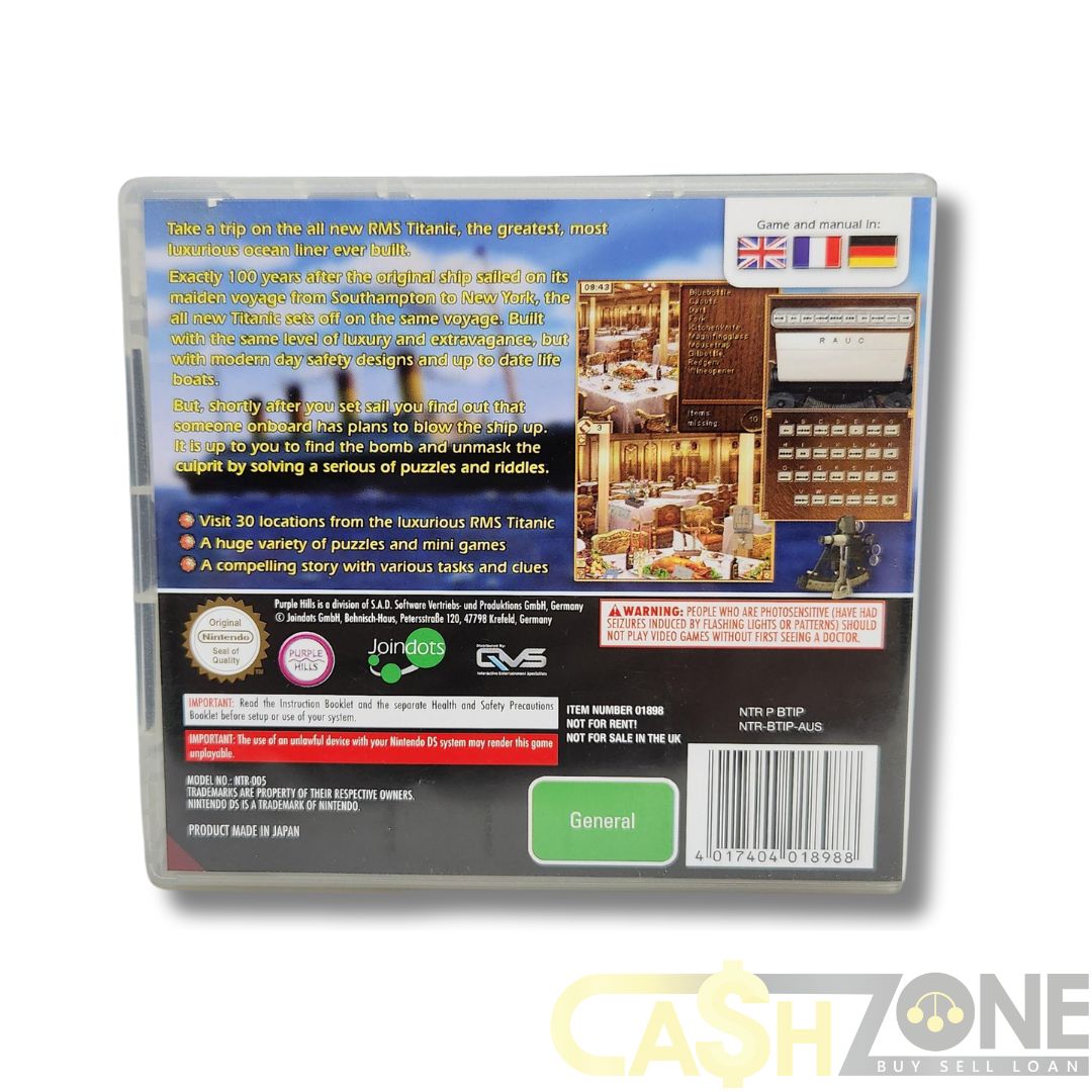 Purple Hills Titanic Nintendo DS Game