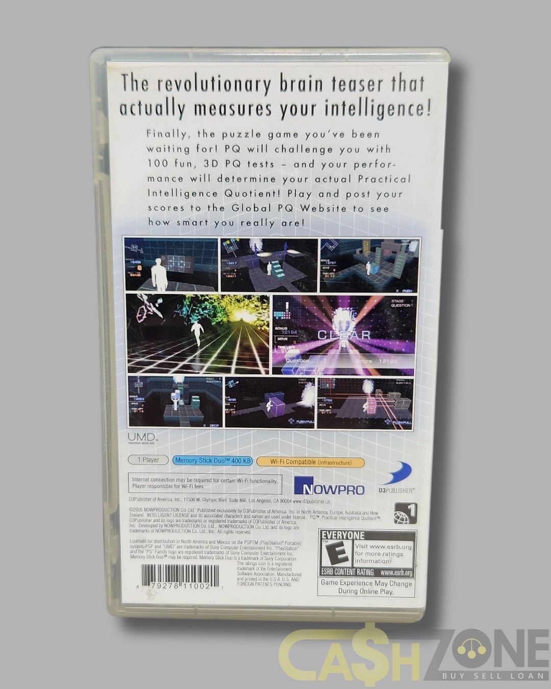 PQ: Practical Intelligence Quotient PSP Game