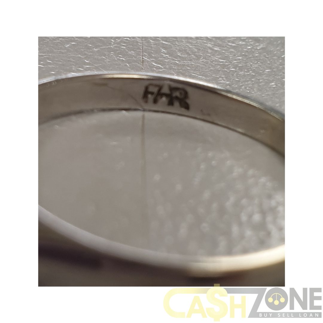 Ladies 18ct White Gold Single Clear Stone Ring
