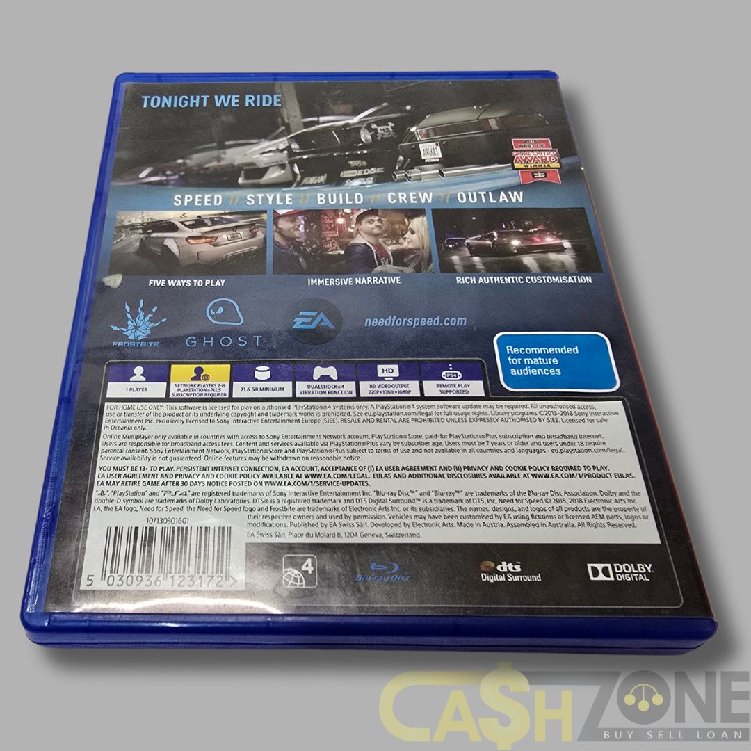 Need For Speed PS4 Game