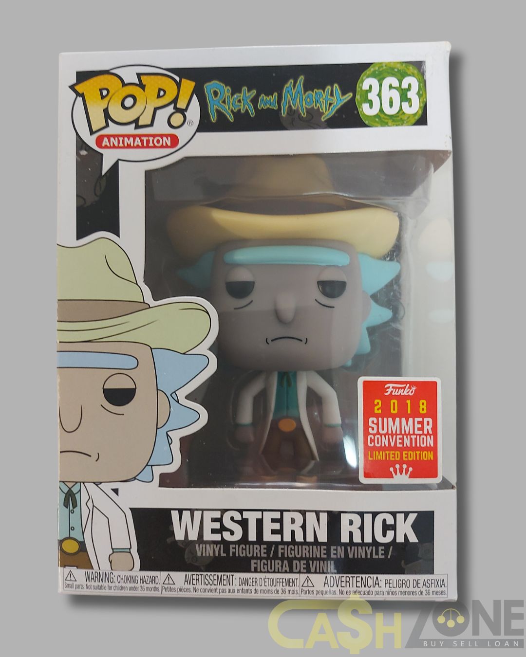Rick and Morty #363 Western Rick 2018 Summer Convention Funko Pop Vinyl