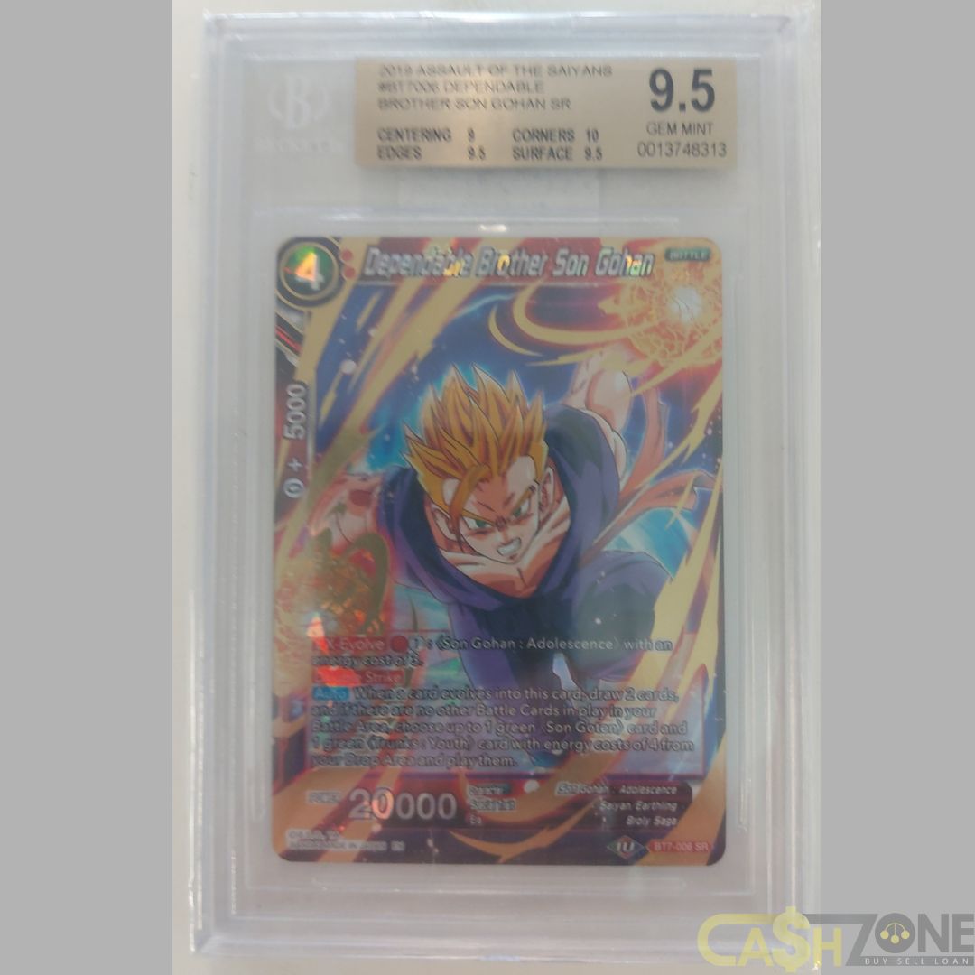 Dragonball Card Game Dependable Brother Son Gohan BT7-006 SR BGS Gem MT 9.5