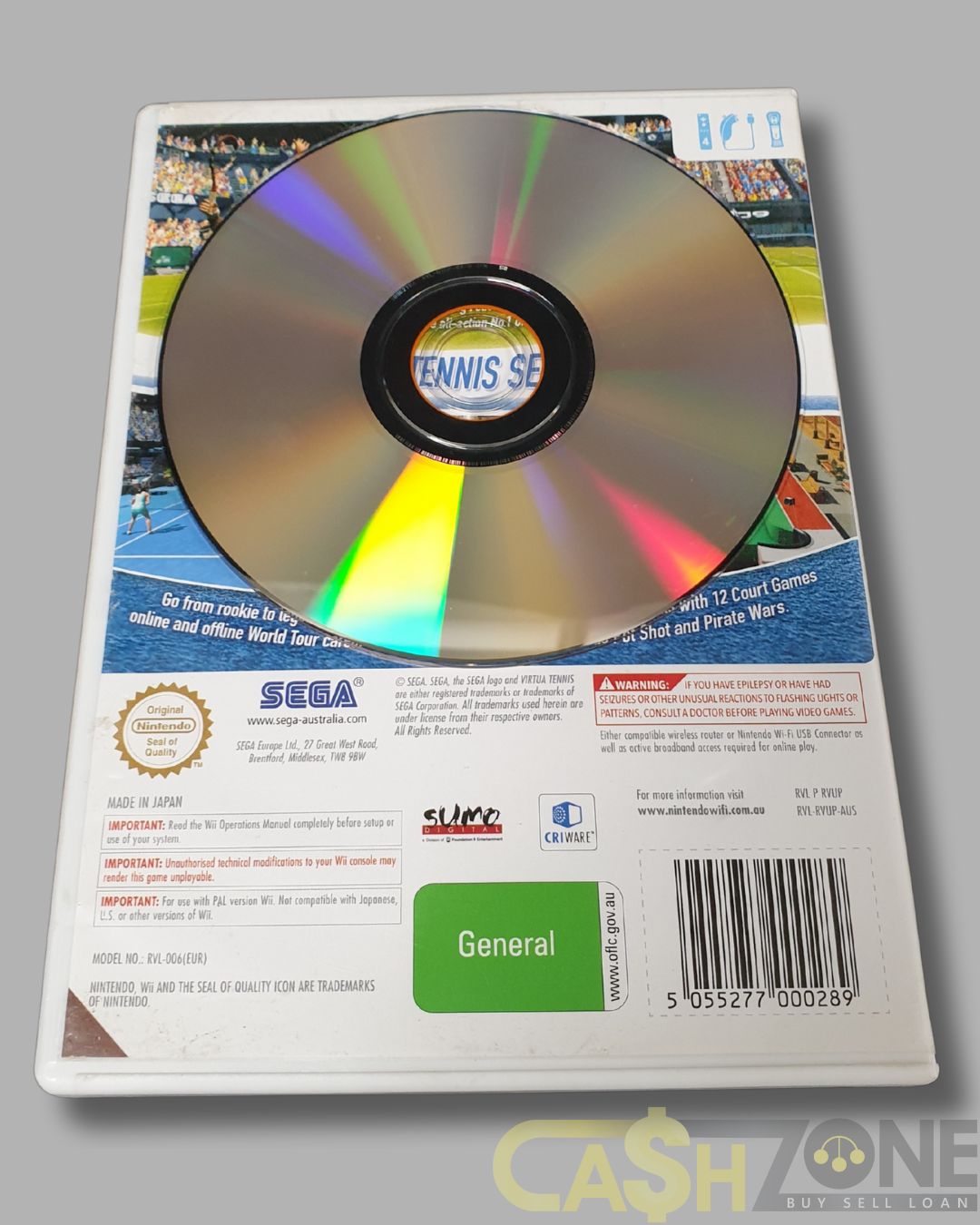 Virtua Tennis 2009 Wii Game