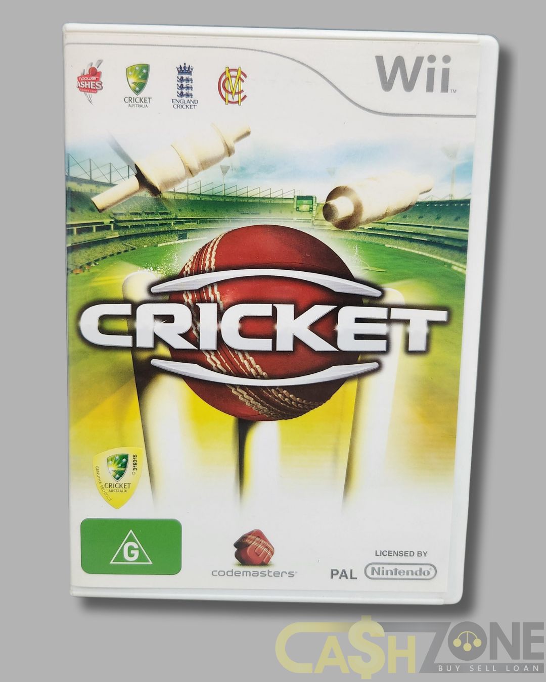 Cricket Nintendo Wii Game Kookaburra Bat And Ball Bundle