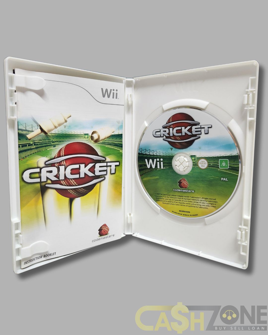 Cricket Nintendo Wii Game Kookaburra Bat And Ball Bundle