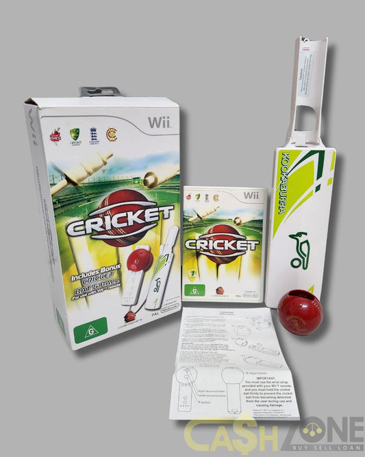Cricket Nintendo Wii Game Kookaburra Bat And Ball Bundle
