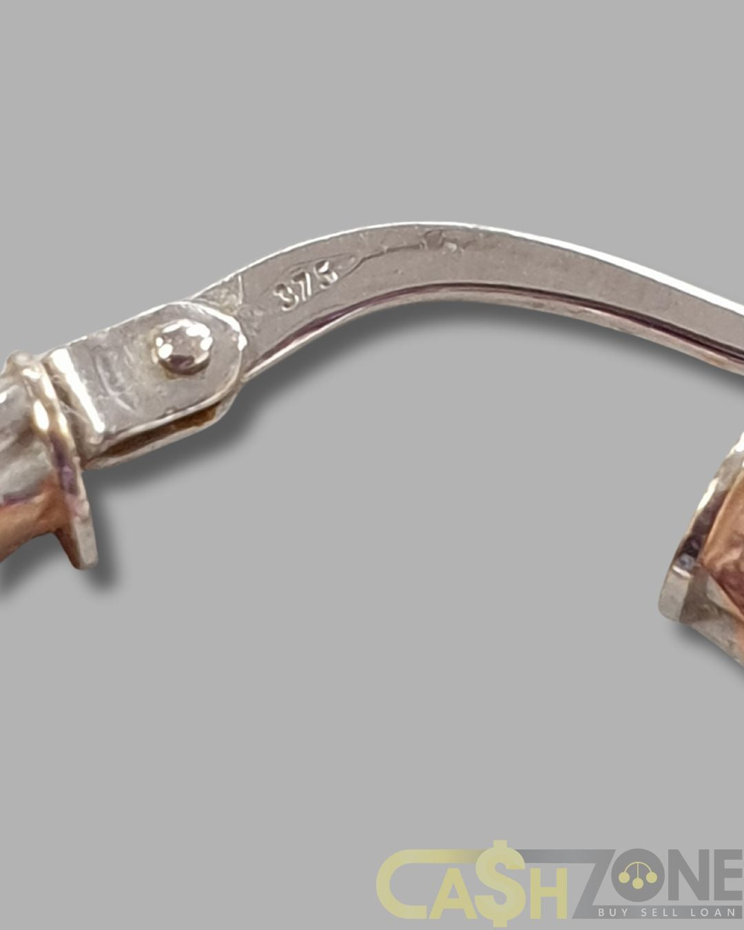 Ladies 9ct White & Rose Gold Earrings