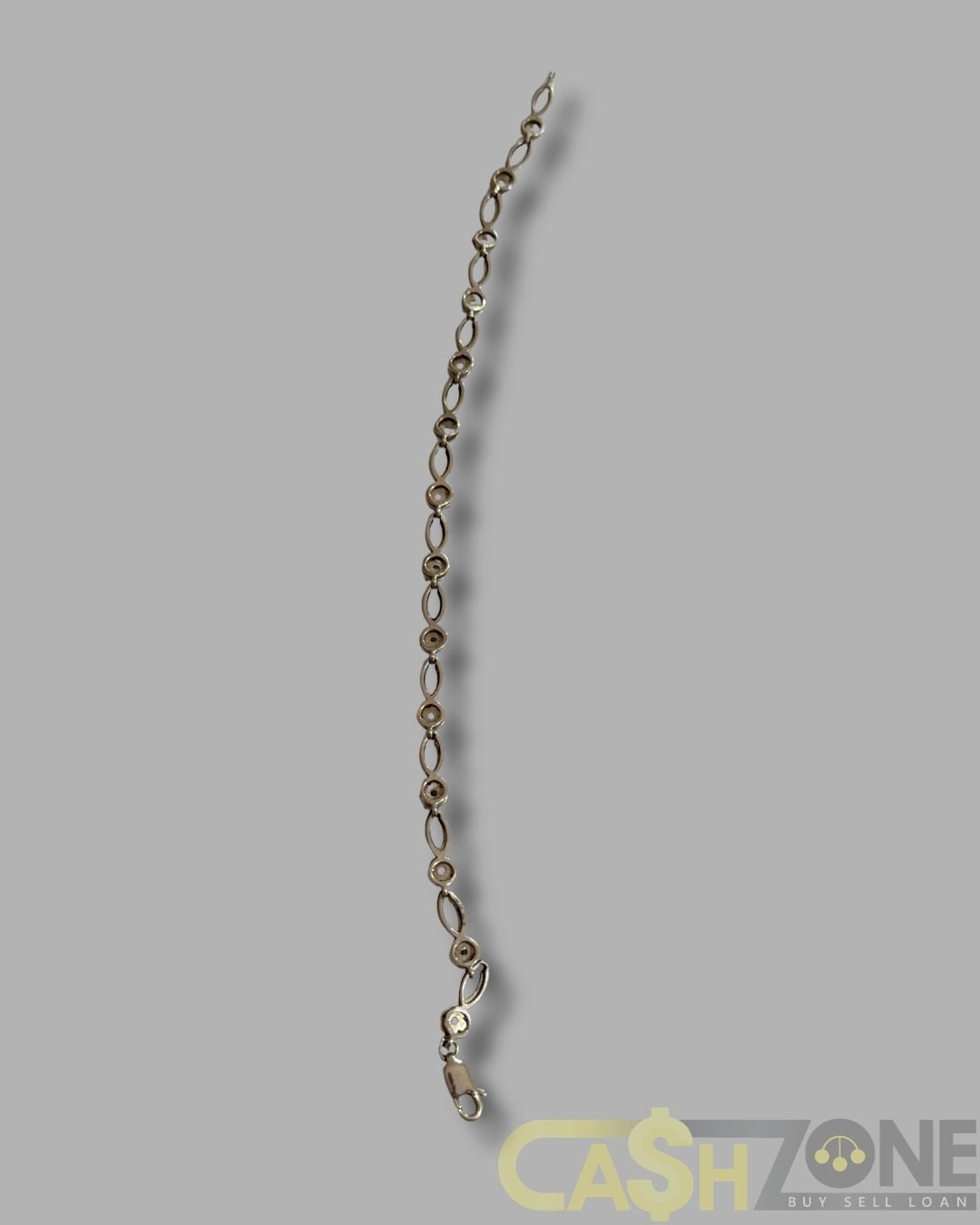 Ladies 10ct Yellow Gold Green Stone Bracelet