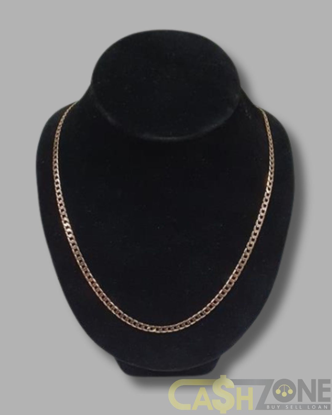 Unisex 9ct 59cm Yellow Gold Filed Curb Chain