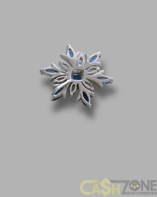 Snowflake Charm with Blue and Clear Stones