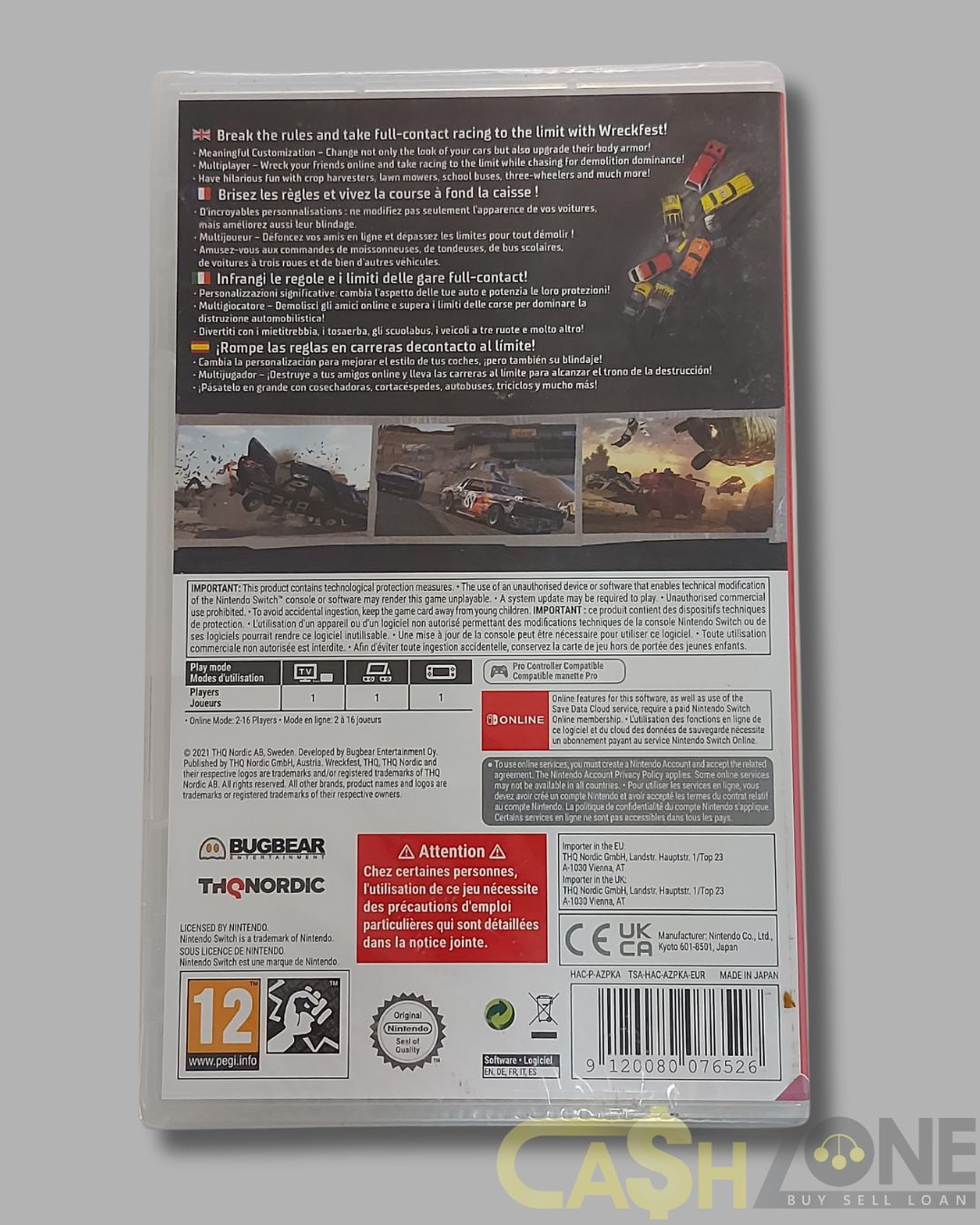-SEALED- Wreckfest Nintendo Switch Game
