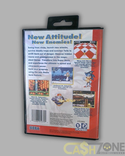 Sonic The Hedgehog 3 Sega Genesis NTSC Game W/Manual