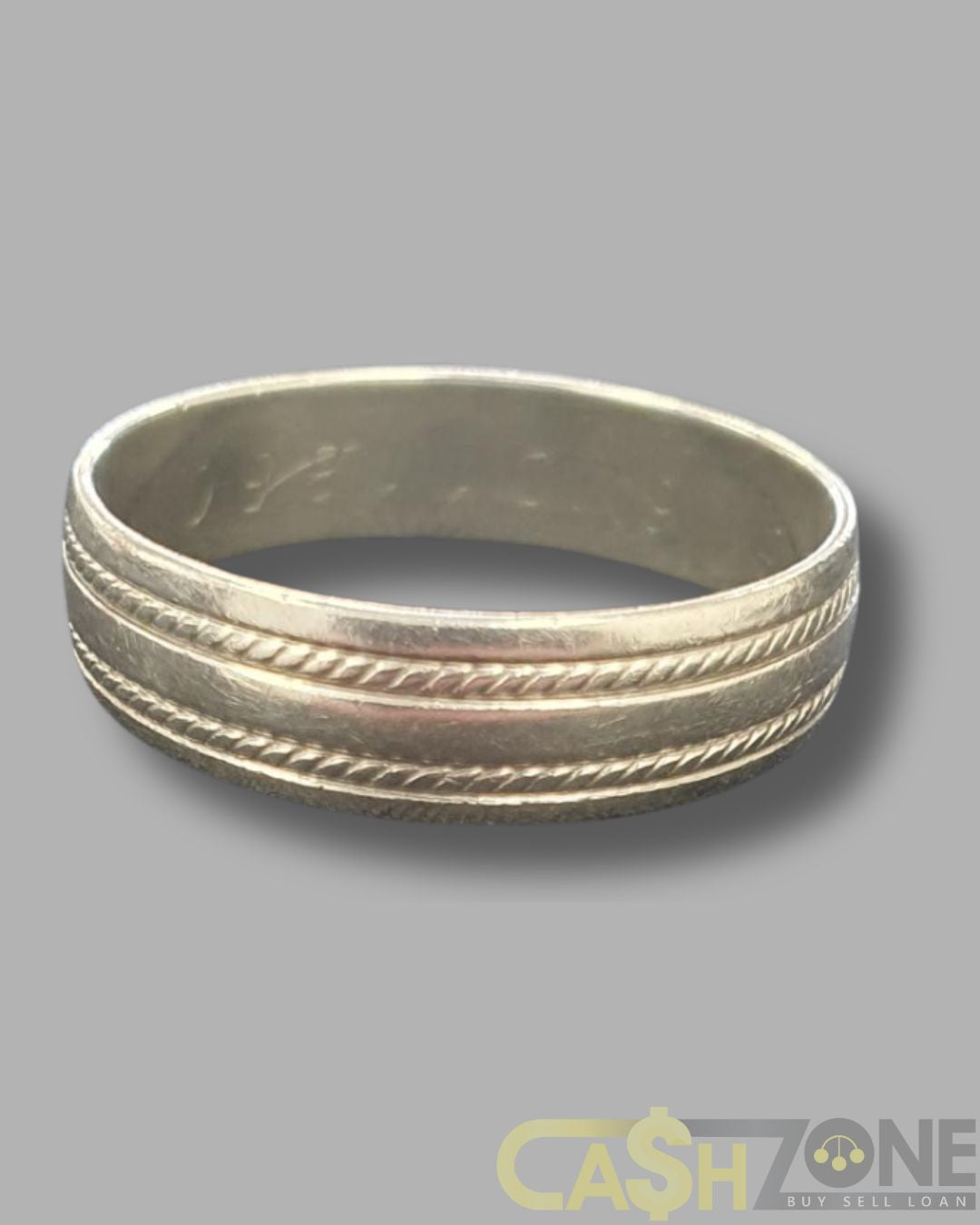 Men's 9ct White Gold Ring