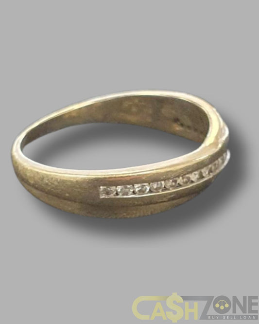 Ladies 9ct Yellow Gold Cross Over Ring