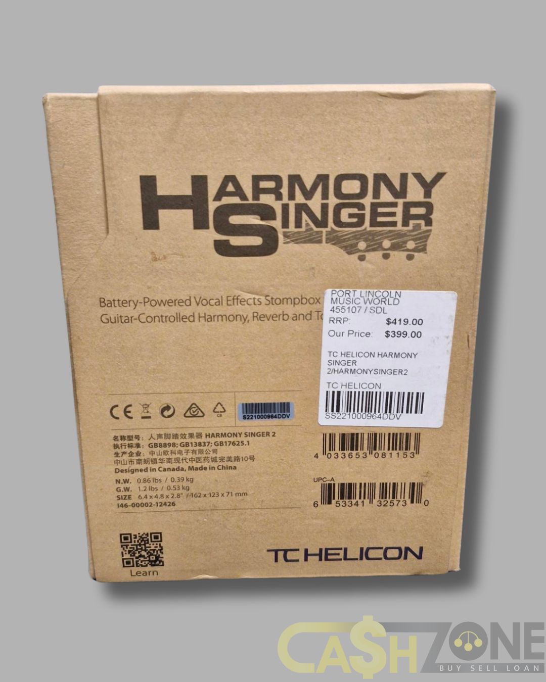 TC Helicon Harmony Singer 2 Effects Stomp Box